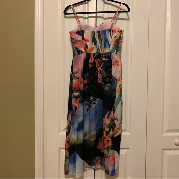 NWOT💙 COREY LYNN CALTER Anthropologie Floral Print Dress - Picture 4 of 5